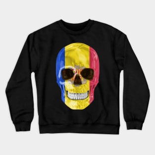 Andorra Flag Skull - Gift for Andorran With Roots From Andorra Crewneck Sweatshirt